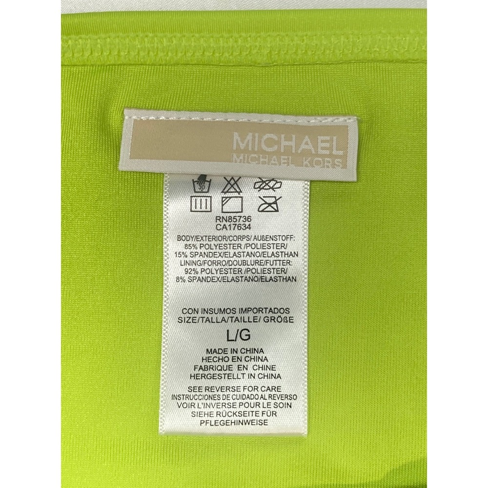 Michael Michael Kors Neon Lime Bikini Bottoms Womens Large NWOT Swimwear - Picture 4 of 6